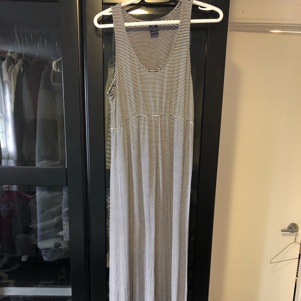 Gap maternity - blue and white striped maxi dress